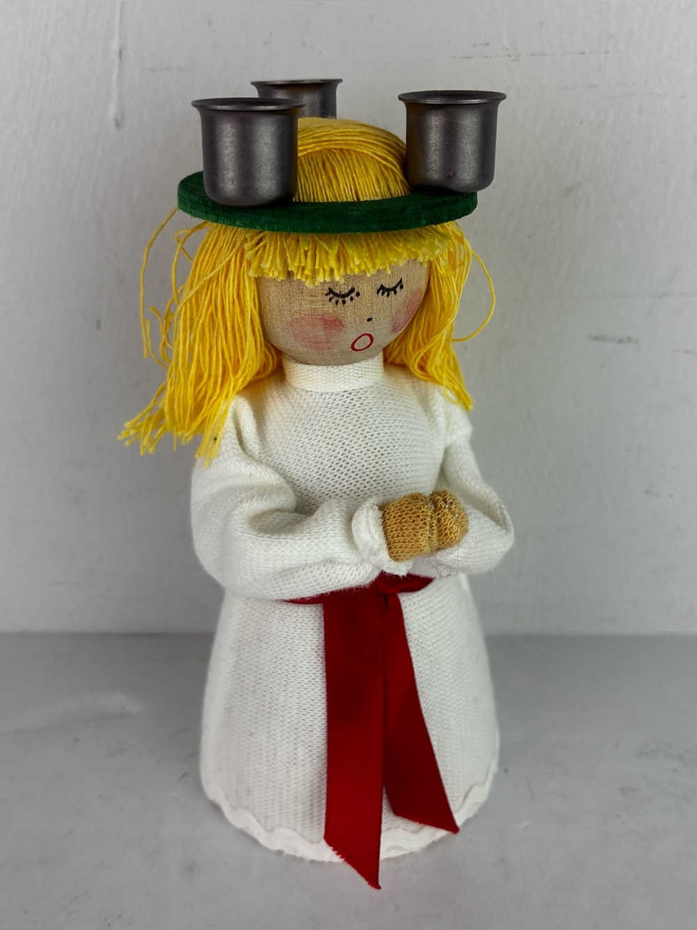 Swedish St. Lucia Shelf Sitter Figure Candleholder Vintage 1970’s